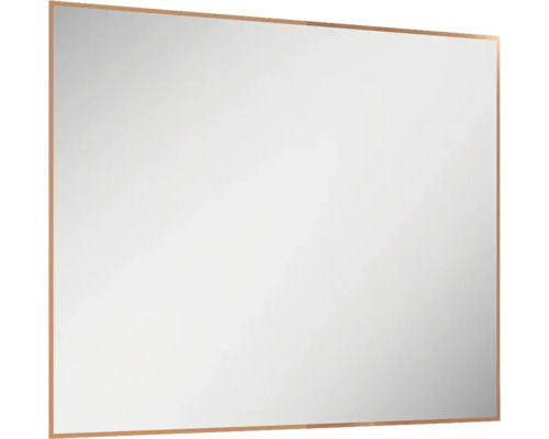 Cadre miroir LED Jungborn Square lxhxé 100x80x3 cm or rose