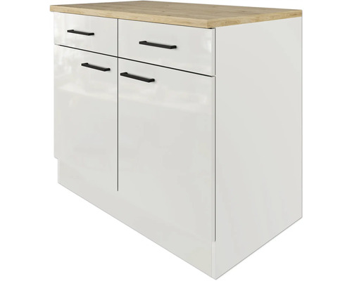 Îlot de cuisine avec quatre tiroirs et deux portes