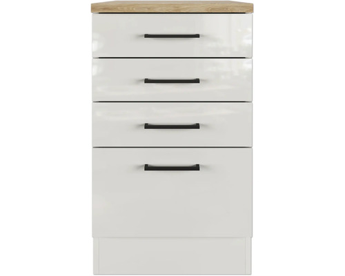 Commode avec quatre tiroirs et plateau en bois