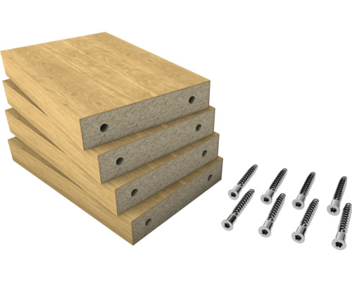 Étagères en bois et vis