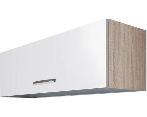 Klapphängeschrank Flex Well Valero BxTxH 100x32x32 cm Front weiss hochglanz - Korpus sonoma eiche