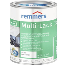 Remmers Multi-Lack 3en1 peinture de protection contre les intempéries, vernis de protection des métaux et vernis coloré à base d'eau, boîte de 0,75 litre