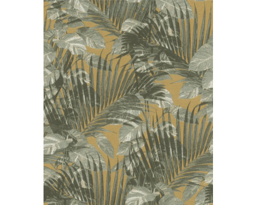 Vliestapete 600162 Schöner Wohnen Dschungel gelb grün Tapete mit tropischem Blättermotiv