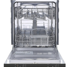 Lave-vaisselle ouvert avec paniers à vaisselle