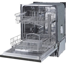 Lave-vaisselle ouvert avec paniers à vaisselle