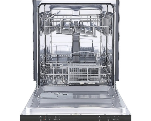 Lave-vaisselle ouvert avec paniers à vaisselle