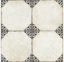 Carreaux de sol carrés avec motif ornemental