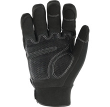 Schwarzer Arbeitshandschuh mit verstärkter Handfläche