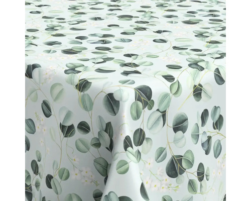 Nappe eucalyptus vert/beige 140x280 cm