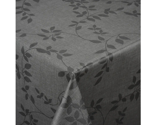 Nappe Véniline Leaf anthracite 140x280 cm