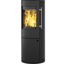 Kaminofen mit Glasscheibe und sichtbarem Feuerraum