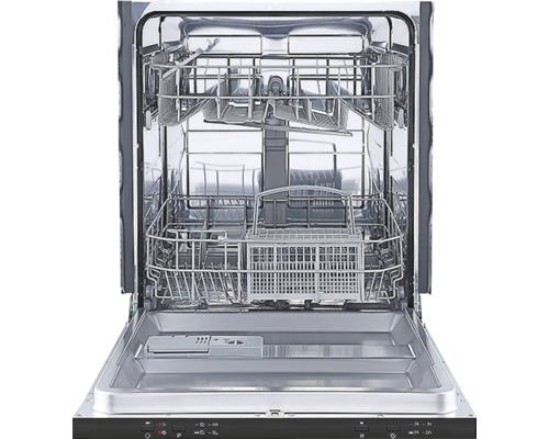 Lave-vaisselle ouvert avec paniers