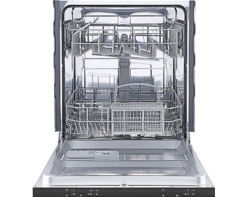 Lave-vaisselle ouvert avec paniers à vaisselle