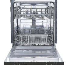 Lave-vaisselle ouvert avec paniers à vaisselle