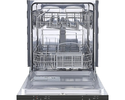 Lave-vaisselle ouvert avec paniers à vaisselle