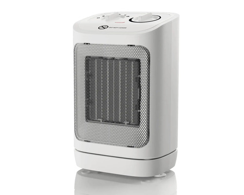 Radiateur soufflant Radiateur soufflant électrique Calienta 12,3 x 21,5 cm 1500 W Radiateur soufflant blanc avec bouton rotatif pour le réglage de la température
