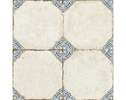Disposition de quatre carreaux de sol carrés avec éléments d''angle décoratifs
