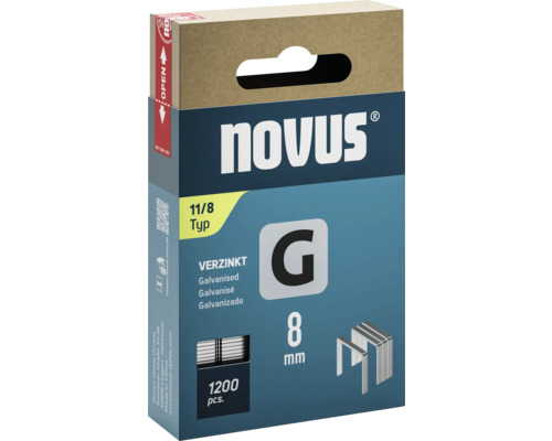 Agrafes à fil plat Novus type G 11 8 mm 1200 pièces