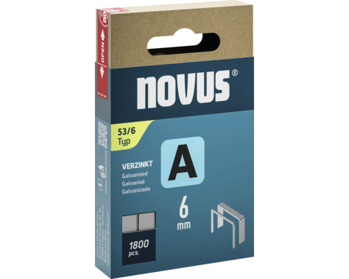 Agrafes à fil fin Novus A 53 6 mm 1800 pièces