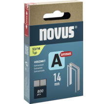 Agrafes Novus 53/14 galvanisées, paquet de 800 pièces