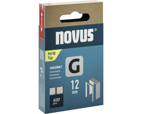 Agrafes à fil plat Novus type G 11 12 mm 600 pièces