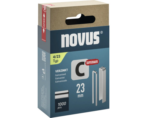 Agrafes à dos étroit Novus type C 4 23 mm 1000 pièces