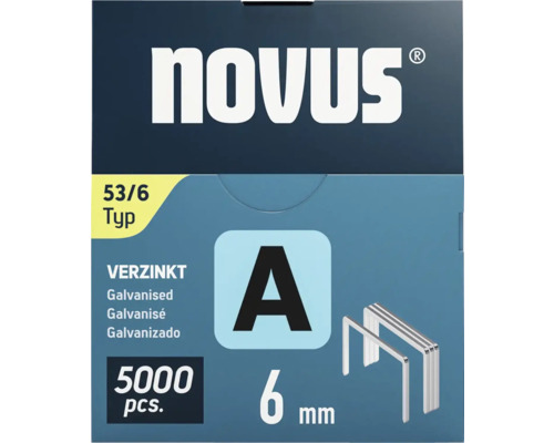 Agrafes à fil fin Novus type A 53 6 mm 5000 pièces