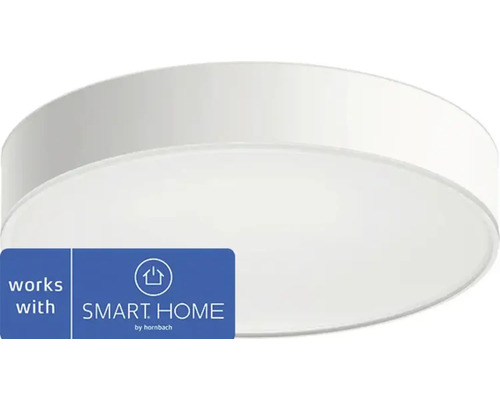 Plafonnier LED Philips Hue Enrave 1 x 19,2 W blanc - Compatible avec SMART HOME by hornbach