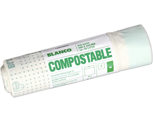 Sac poubelle compostable Blanco M 15-19 litres