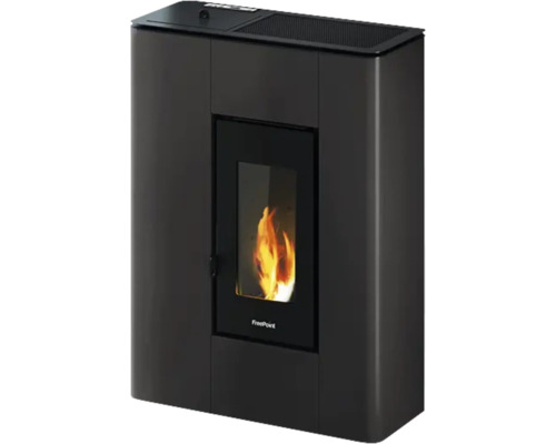 Poêle à pellets avec fenêtre et flammes