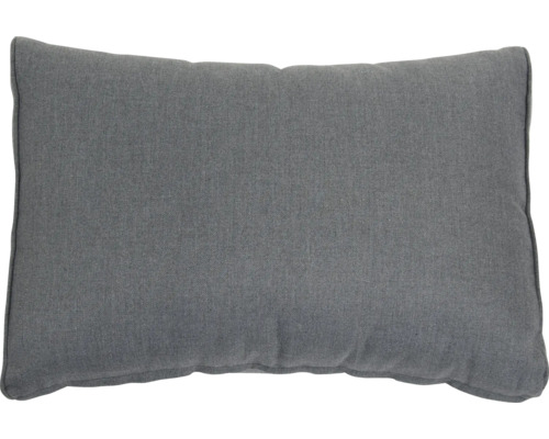 Coussin de dossier pour salon Freya 62 cm x 45 cm gris Coussin décoratif rectangulaire gris