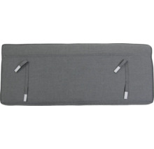 Coussin de banc de jardin gris avec sangles de fixation