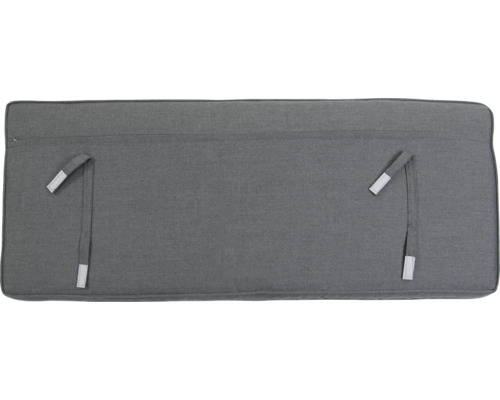 Coussin de banc de jardin gris avec sangles de fixation