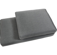 Deux coussins d''assise gris