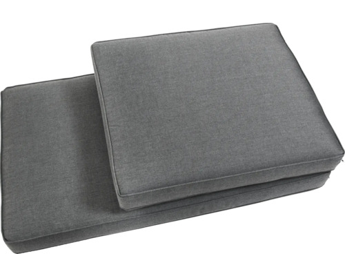 Deux coussins d''assise gris