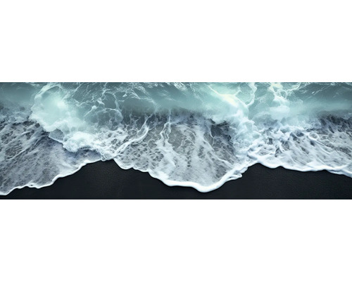 Leinwandbild Black Sand Beach 150x50 cm