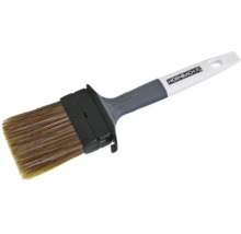 Pinceau plat avec manche en plastique et poils pour application de peinture