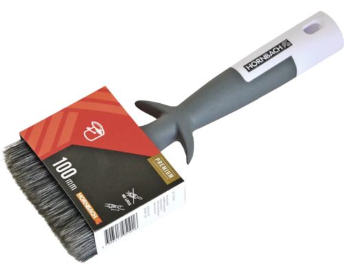 Pinceau plat d''une largeur de 100 mm et logo Hornbach.