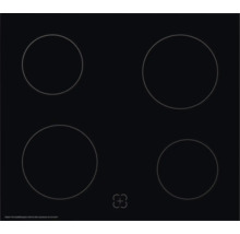 Plaque vitrocéramique avec quatre zones de cuisson