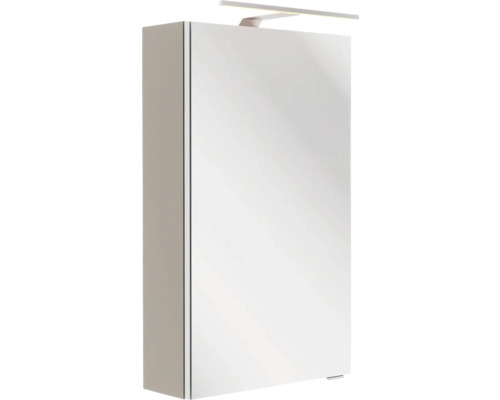 Armoire de toilette à LED FACKELMANN SBC à gauche lxhxp 40x68x15.3 cm cubanit gris