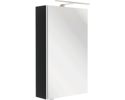 Armoire de toilette à LED FACKELMANN SBC à droite lxhxp 40x68x15.3 cm noir Armoire de toilette à miroir avec éclairage pour salle de bains
