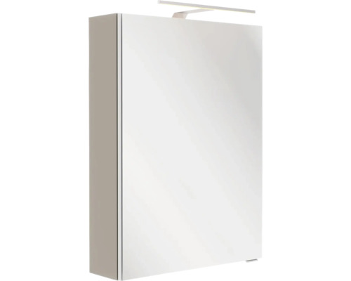 Armoire de toilette à LED FACKELMANN SBC à gauche lxhxp 50x68x15.3 cm cubanit gris