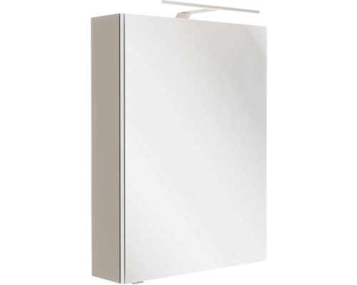 Armoire de toilette à LED FACKELMANN SBC à droite lxhxp 50x68x15.3 cm cubanit gris