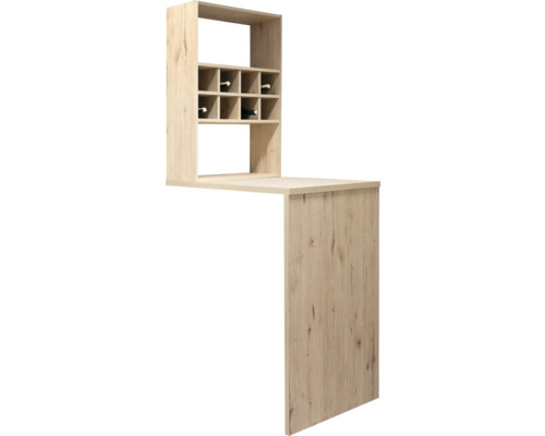 Bar mit Weinregal aus Holz