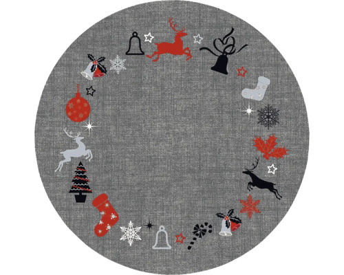 Tapis anti-salissures Impression Christmas frame 100 cm Ø