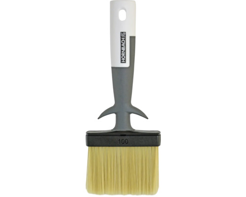 Flächenstreicher mit Kunststoffgriff und Borsten, Breite 100 Millimeter.