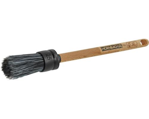 Pinceau rond avec manche en bois et poils naturels