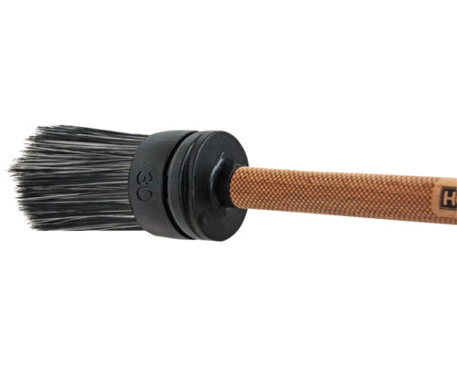 Pinceau rond avec poils et manche en bois