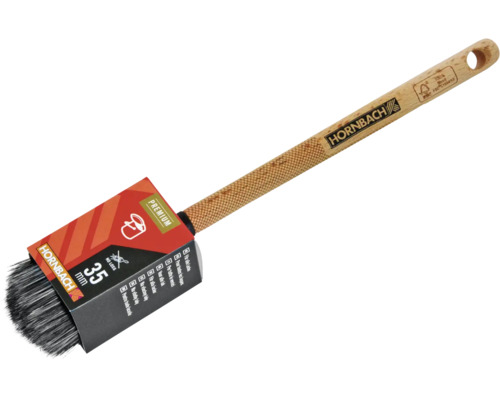 Pinceau radiateur Hornbach 35 mm avec manche en bois