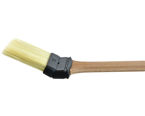 Flächenstreicher mit Kunststoffborsten und Holzgriff